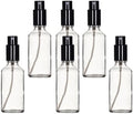 YIZHAO Clear Glass Spray Bottles 2oz, with Small Fine Mist Spray, Metal Cap, Refillable for Essential Oil,Travel,Cleaning,Perfume,Aromatherapy,Makeup – 6 Pcs