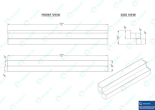 72 in. Double Tier Stainless Steel Speed Rail Rack for Commercial Bars, NSF