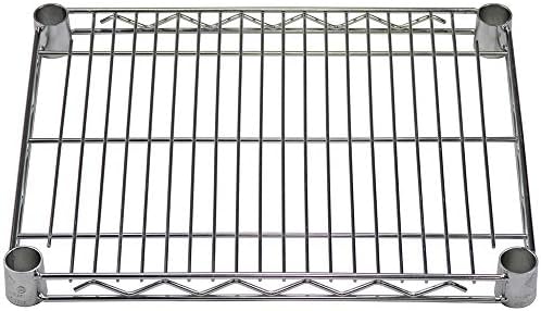 Shelving Inc. 14" d x 18" w Chrome Wire Shelving with 2 Tier Shelves, Weight Capacity 800lbs Per Shelf