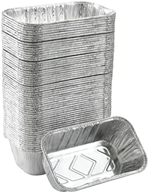 Waytiffer 100 Pack 1Lb mini Loaf Pans Disposable Aluminum Foil Bread Tins