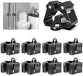 3-H Broom Holder Wall Mount 8 Pack, Stainless Steel Mop Hanger with Screws