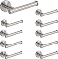 NearMoon Bathroom Toilet Paper Holder, Premium SUS304 Stainless Steel Rustproof Wall Mounted Toilet Roll Holder for Bathroom, Kitchen (10 Pack, Brushed Nickel)