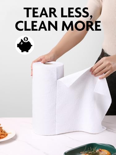Fantasticlean Microfiber Cleaning Cloth Roll- 75 Sheets, 12" x 12" (White)