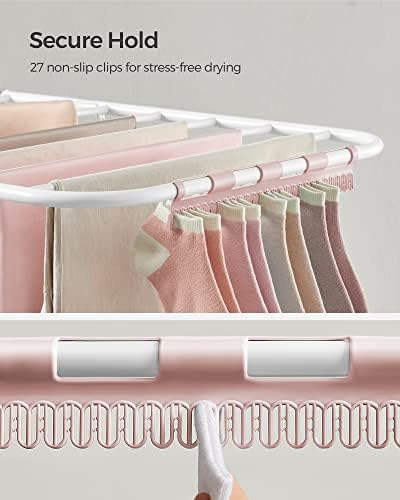 SONGMICS Clothes Drying Rack, Foldable Space-Saving Laundry Drying Rack