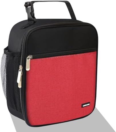 Lovoeo Lunch box Lunch bag for men women Insulated Lunchbox Lunch bags for Work Picnic Travel (Thicken hot red)
