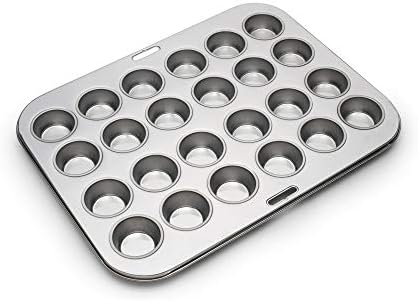 Fox Run Stainless Steel Mini Muffin & Cupcake Pan, 24 Mini Cups Baking Pan
