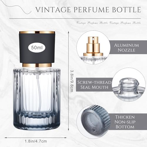 Teenyyou 24 Pack 50 ml Empty Perfume Bottles Refillable, Multicolor