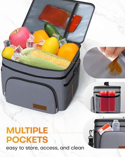 HOTOR Insulated Lunch Box Men Women Leak-Proof Cooler Lunch Bag 9L