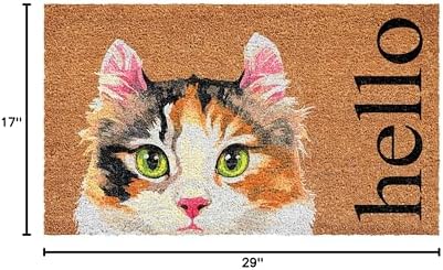 Calloway Mills 109601729 Calico Cat Doormat 17" x 29"