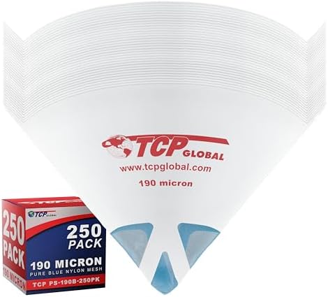 TCP Global - 190 Micron Filter Tips Ultra-Fine Paint Strainer, 250 Pack