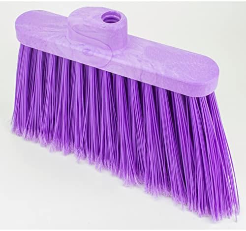 SPARTA Plastic Large Debris, Angled, Broom Head with Color Coded for Indoor, Outdoor, Home, Restaurant, Lobby, Office, 12 Inches, Purple, (Pack of 12)