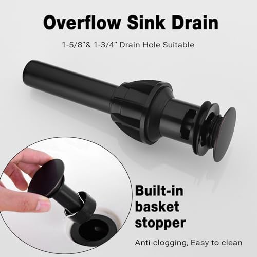 TRUSTMI Bathroom Faucet Oil Rubbed Bronze 8" Widespread, Swivel Spout
