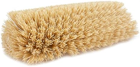 SPARTA Multi-Level Tile Scrub Brush 12" Wide Brush Head, Heavy-Duty Tile Cleaning Brush with End Bristles for Commercial Tiles, Tubs and Floor, Plastic, 12 Inches, Tan