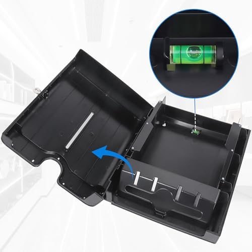 Goetland Commercial Paper Towel Dispenser Holder with Wall Mount Lockable Side Opening Large Capacity 450 C 300 Z Fold Stainless Steel Cover ABS Body