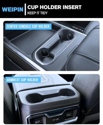 Center Console Armrest Cup Holder Insert for 24-26 Silverado Sierra