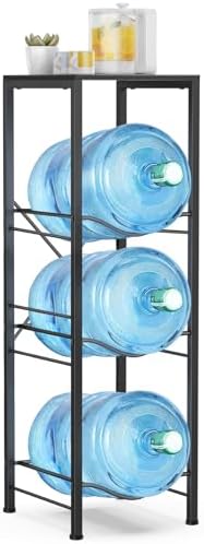Housolution 3-tier 5 Gallon Water Jug Holder with Storage Shelve