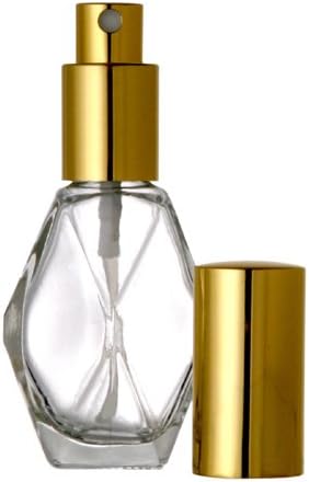 Diamond Spray Bottle. Fine Mist Perfume Cologne Atomizer for Essential Oil Aromatherapy Perfume Cologne Refillable (1 oz. 48 Bottles, Gold)