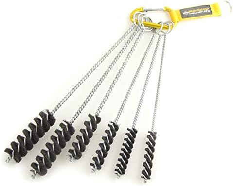 Brush Research 84HKITB 6 Piece Natural Bristle Tube Brush Kit with Ring Handles from 1/2" to 1"
