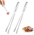 Stainless Steel Grill Tongs, 2025 New Kitchen Tweezers for Cooking, Korean and Japanese BBQ Stainless Steel Grill Tongs, Portable Kitchenware for Home Outdoor BBQ (1pcs, 11.5in)