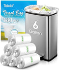 Teivio Clear Trash Bags 6 Gallon 180 Count Kitchen Garbage Bags Unscented