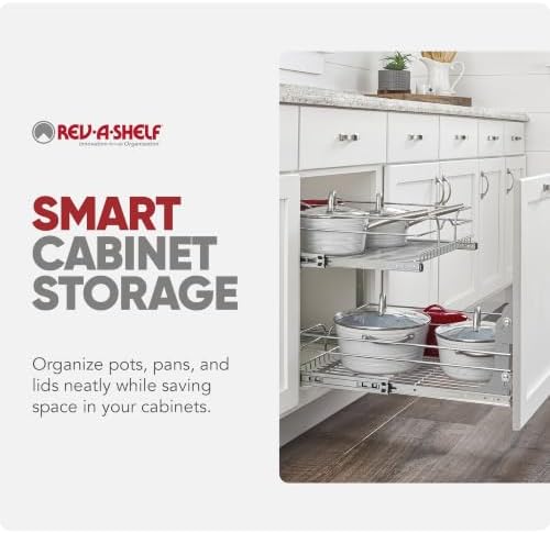Rev-A-Shelf Pullout Organizer for Cabinets, Min Opening Width 20.5"