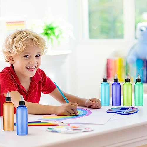 Tanlade 2 oz Plastic Squeeze Bottles with Twist Cap, White, 20 Pcs