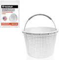 Swimables 8" Pool Skimmer Basket for Inground Pools - Compatible with Pentair U-3 Skimmer Basket 08650-0007 & Hayward SP1070, SPX1070E Pool Basket with Built-in Brass Weight, Handle & Rubber Grip