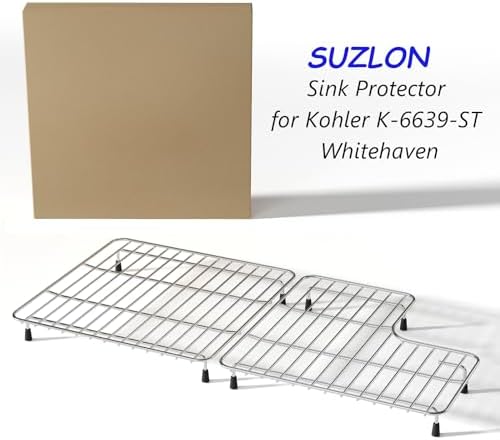 Sink Protector for Kohler K-6639-ST Whitehaven, Stainless Steel Sink Rack Replacement for Kohler Whitehaven Farmhouse Cairn K-6488/K-6489 Bottom Racks