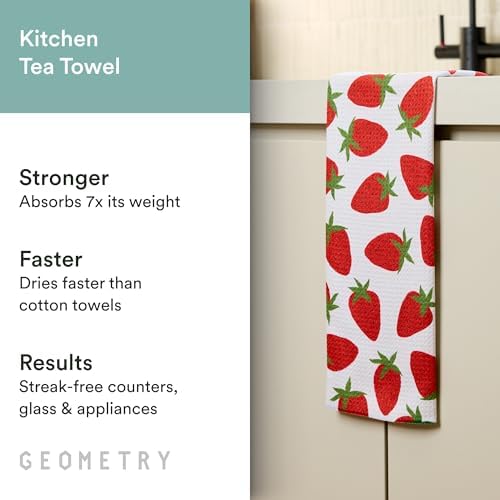 GEOMETRY Spring Kitchen Towels - Quick Dry Microfiber Cloth Spring & Summer Dish Towels for Kitchen Drying - Premium Quick Dry Towel - Sweet Spring, 18" x 30" - 1-Pack