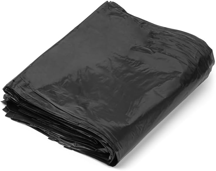 Aluf Plastics 56 Gallon 2 MIL (eq) Black Heavy Duty Trash Can Liners - 43" x 47" - Pack of 400 - For Contractor, Industrial, Commercial