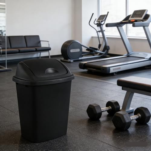 Zopnny 8-Gallon Swing Top Trash Can, Set of 4 Plastic Garbage Container