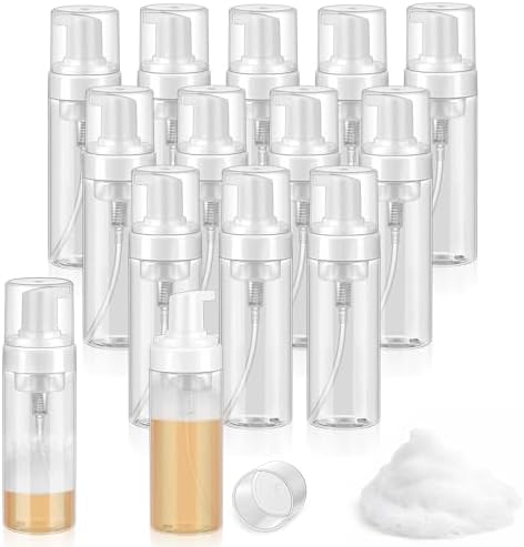 Havawish 12 Pcs 3.4 Oz/ 100 ml Foaming Soap Dispenser Foaming Pump Bottle Plastic Travel Hand Portable Container for Liquid Shampoo, Lash Cleanser