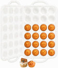 Silicone Mini Muffin Pans for Baking 24 Cup with Steel Frame Non-Stick, 2Pack Small Cupcake Pan, BPA Free Food Grade, Easy Release, Dishwasher Oven Freezer Microwave Safe for Muffin Tin Cake Pop Molds