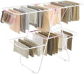 SONGMICS Clothes Drying Rack, Foldable 2-Level Stee Laundry Drying Rack