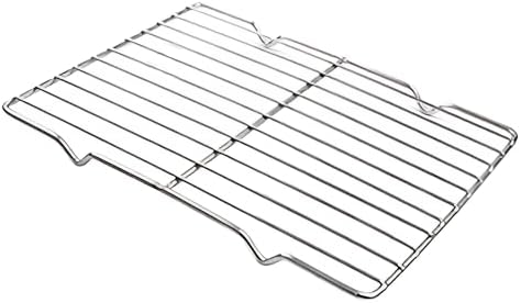 Grilling Rack Heavy Duty Wire Grate Oven Roasting Rack 5.3 x 8.75 inch Rectangle Baking Cooling Steaming with 4 Legs Stainless Steel Rack (5.3"X8.75",22.2X13.5cm)