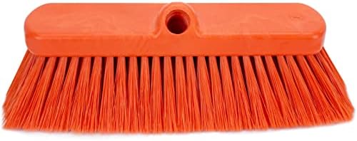 SPARTA 41278EC24 Flo-Thru Plastic Wall Scrub Brush, Equipment Brush with Soft Nylex Bristles for Industrial Kitchens, Hospitals, Commercial Cleaning, 4 Inches, Orange, (Pack of 12)