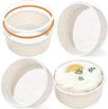 4 Inch Silicone Round Cake Pans, Set of 4, Cream