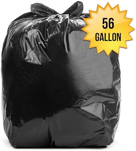 Aluf Plastics - Value COEX 3 Ply Garbage Bags, 33 Gallon, 1.7 Mil (eq), 33"x47", Black, 400 Count