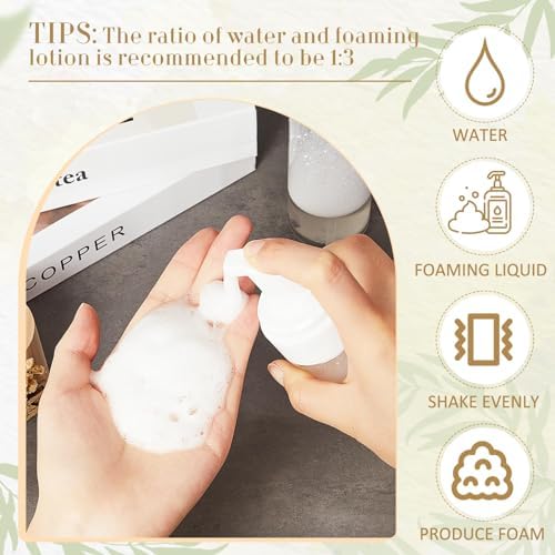 Havawish 12 Pcs 3.4 Oz/ 100 ml Foaming Soap Dispenser Foaming Pump Bottle Plastic Travel Hand Portable Container for Liquid Shampoo, Lash Cleanser