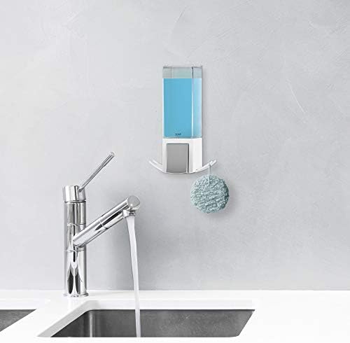 Compactor Clever Soap Dispenser Show Collection, M Size, White, No Drilling Required RAN9653