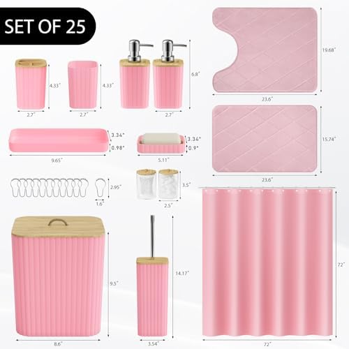 Bathroom Accessory Set - Bathroom Sets with Shower Curtain and Rugs