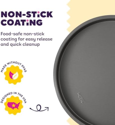 Wilton Silver Non-Stick Pizza Pan, Made Without PFAS, 12 in.