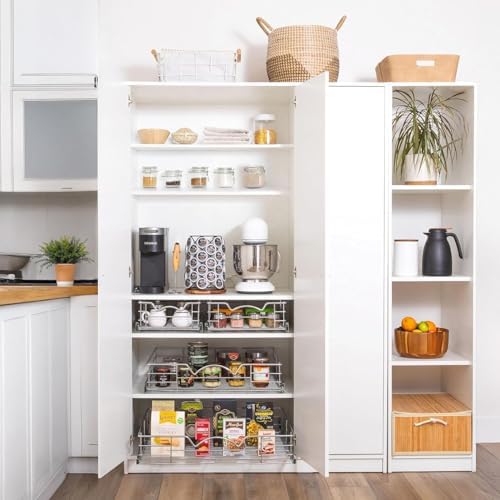 HOLDN’ STORAGE Pull Out Cabinet Organizer, Pantry Drawer, 14"W x 21"D x 5"H