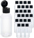 U.S. Art Supply 8 ounce Squeeze PET Plastic Bottles with Flip Cap, 24-Pack
