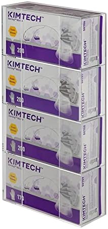 Kantek Acrylic Glove Dispenser, Quadruple Box Capacity, Easy-Box-Swap, 10.3-Inch Wide x 3.8-Inch Deep x 21.3-Inch High, Clear (AH145)