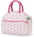 Coobiiya Cotton Quilted Lunch Bag,Cute Insulated Puffer Lunch Box for Women