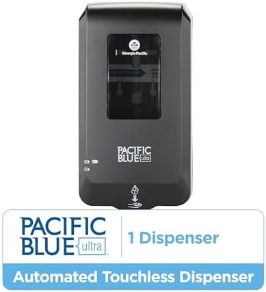 Georgia-Pacific (53590) Pacific Blue Ultra Automated Soap Dispenser, Black, Wall Mounted, Easy To Install & Maintain, Batteries Included