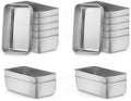 LIANYU Stainless Steel 6.3 x 3.5 In Mini Loaf Pan for Baking Bread, 24 PCS