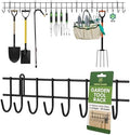 Green Haven Garden Tool Storage Rack 160cm - Heavy-Duty Metal Organiser for Shed Accessories, Rakes, Shovels & More – Space-Saving Tool Storage System for Sheds & Garages