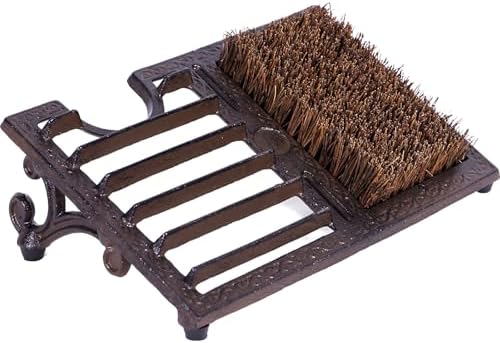 Cast Iron Boot Scraper Brush, Heavy Duty Outdoor Boot Scrubber